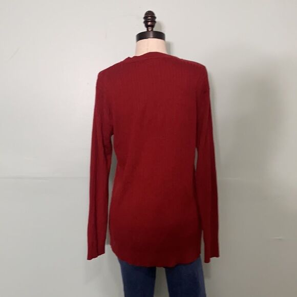Vintage Red Full Button Cardigan - Picture 2 of 3
